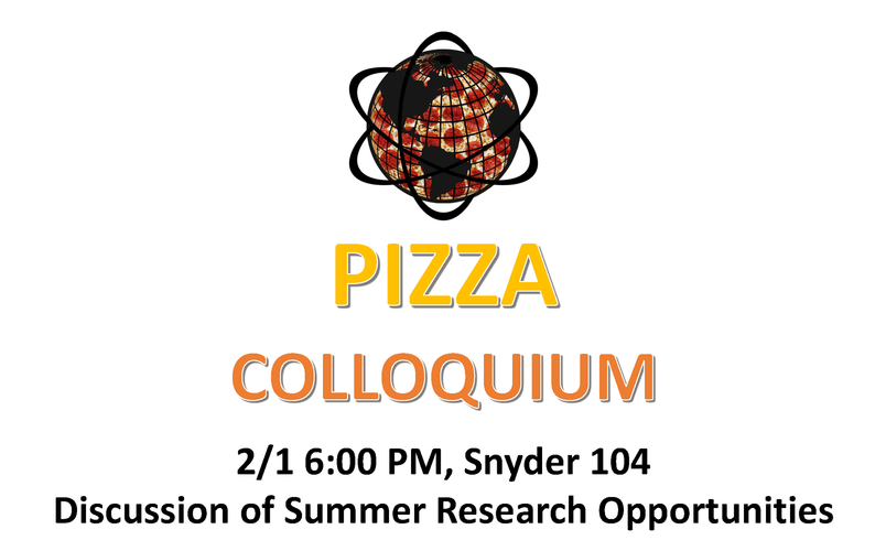 Pizza Colloquium: Info For Summer Research
