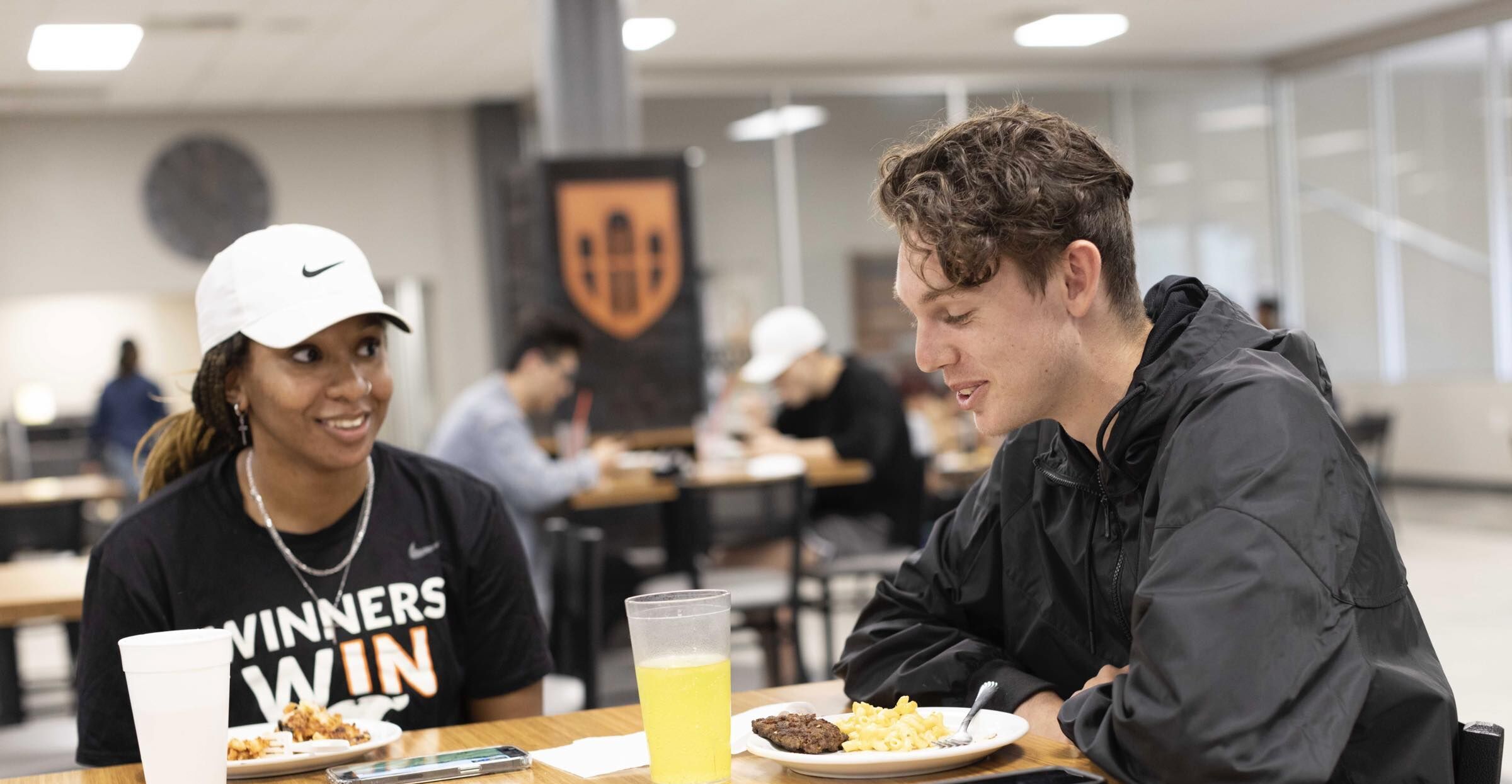 Students in dining hall
