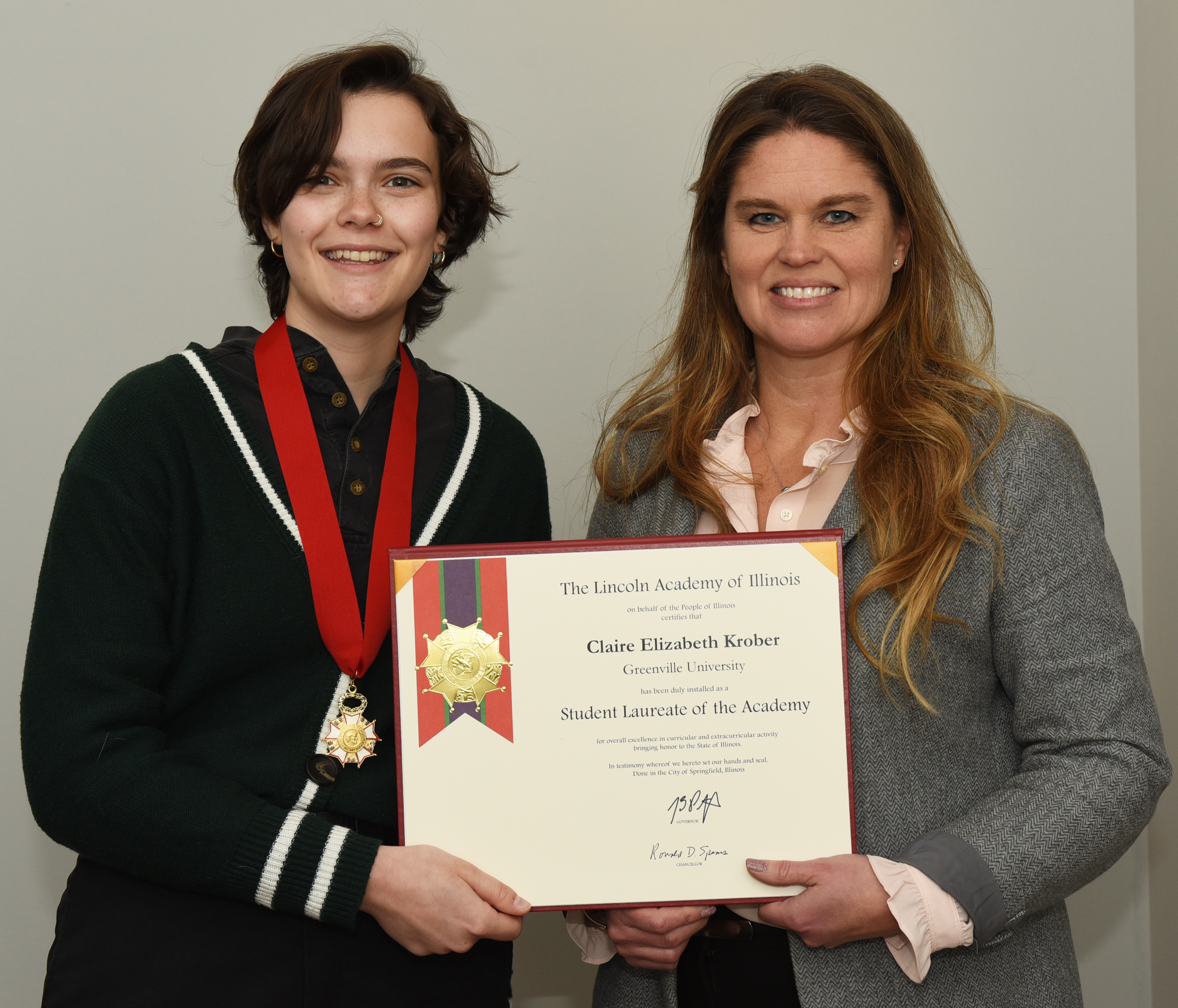 Claire Krober honored as Lincoln Academy Student Laureate