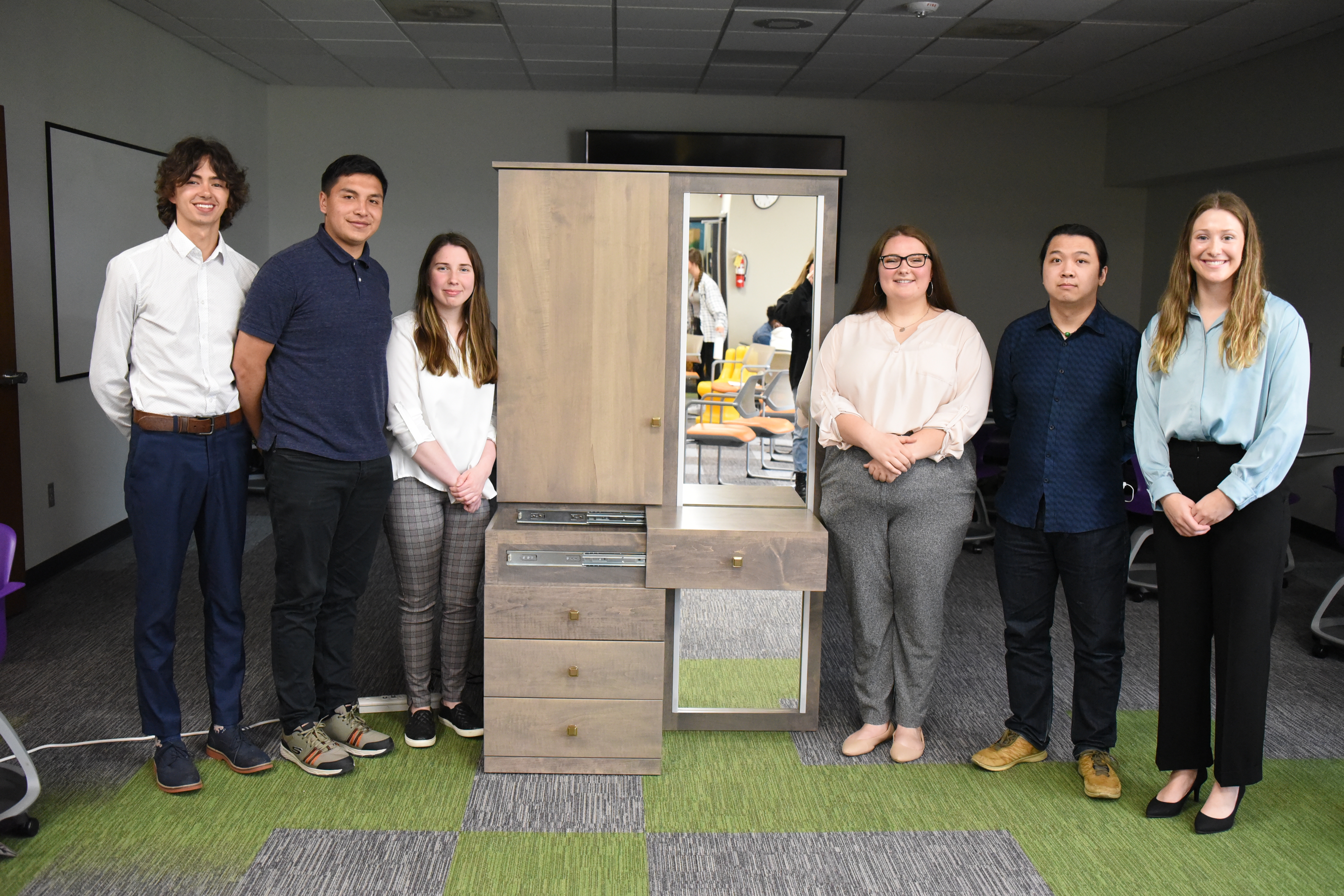 GU students design multi-functional vanity for Simply Amish Furniture