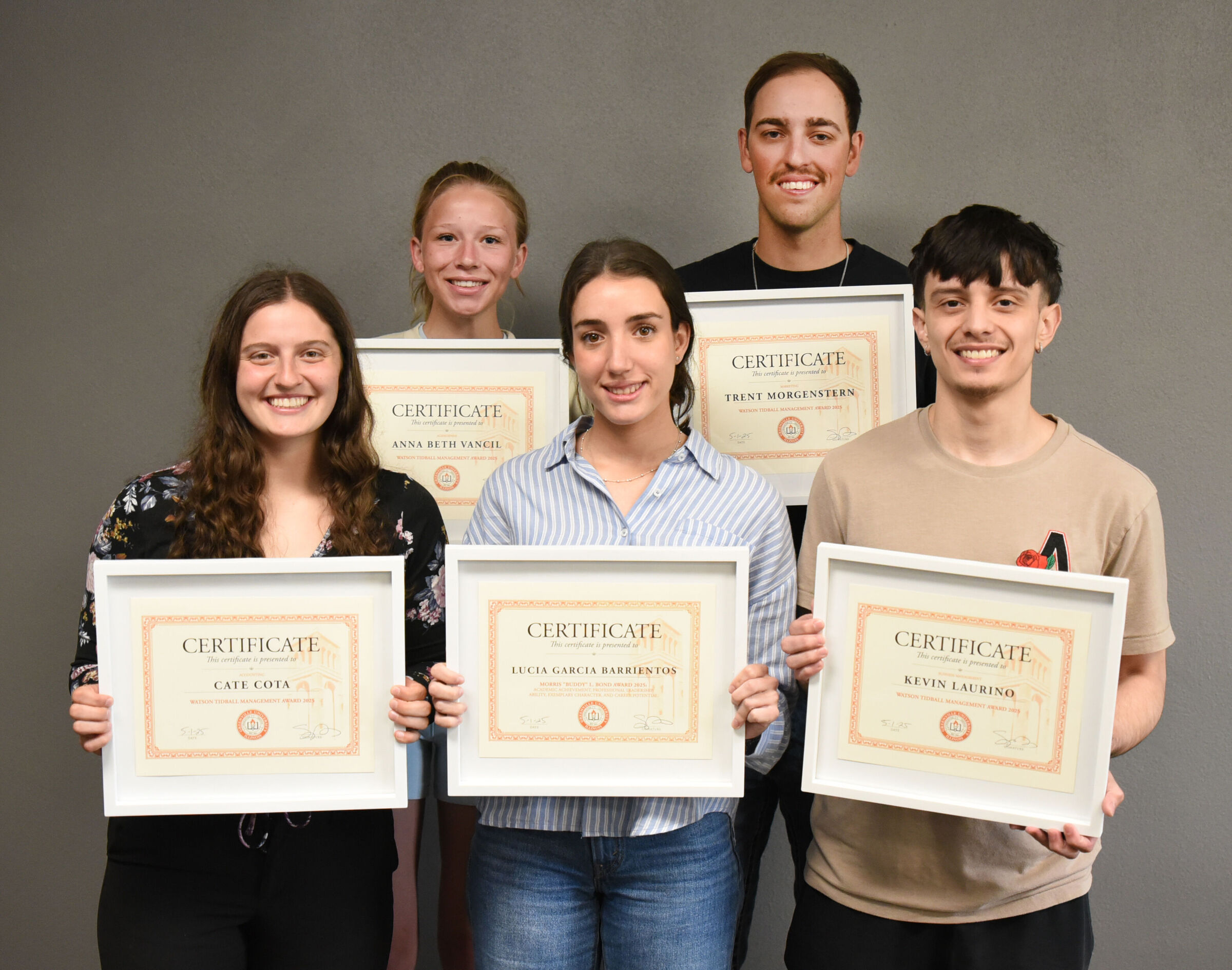  Top students honored by Briner School of Business