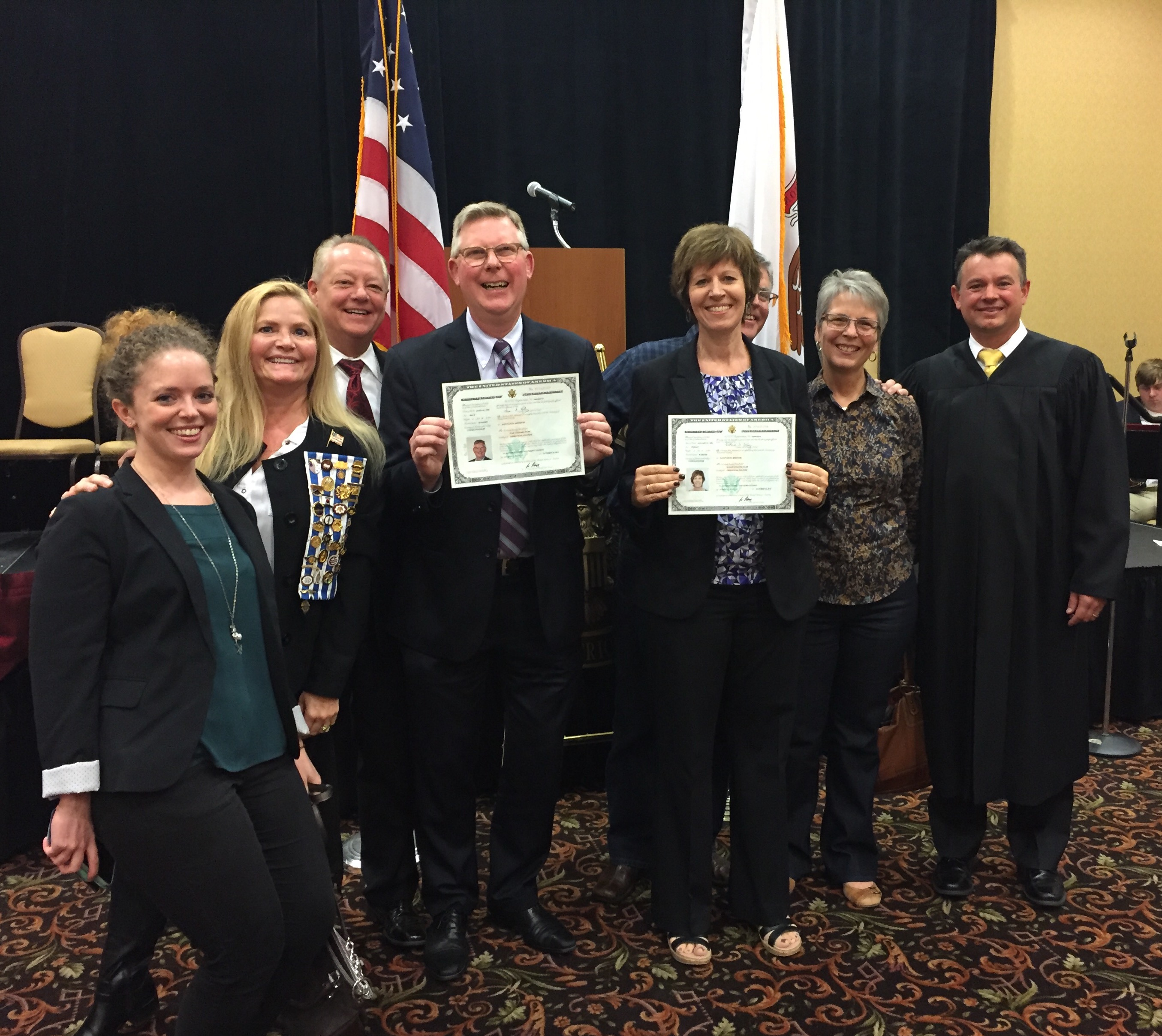Ivan and Kathie Filby Become American Citizens