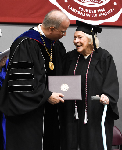 Portrait of Persistence: Determined Alumna Graduates at Age 88